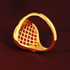 Jifu High-end Pure Gold South Red Agate Women's Ring Bracelet