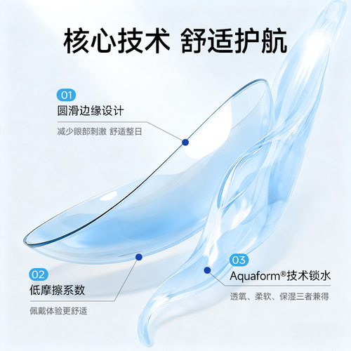 库博光学月抛佰视明3/6片装硅水凝胶隐形近视眼镜官方正品旗舰店 - 图3