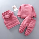 Пуховик подходит для мужчин и женщин, утепленная демисезонная детская толстовка, детский бархатный комплект, детская одежда, 3 лет