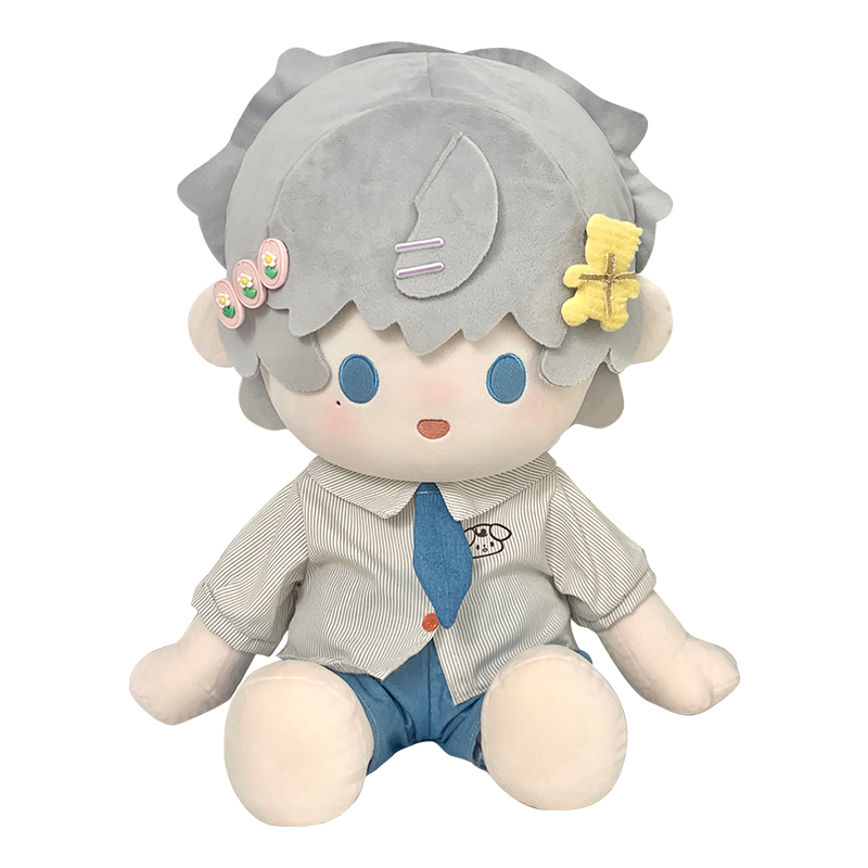 大乐仔40cm棉花娃娃正版无属性一番赏坐体公仔衣服男娃女生日礼物 - 图0