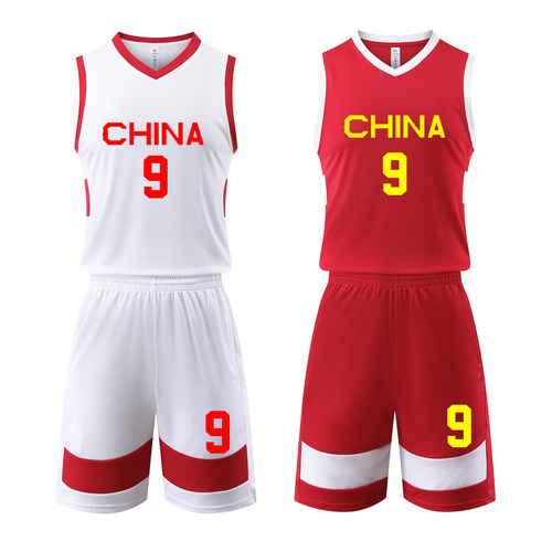 新款中国队篮球服套装男篮球衣国家队训练比赛队服运动背心球服 - 图2