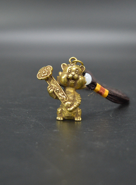 招财猫钥匙扣小挂件吊坠古玩古董