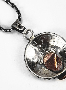 好成交吧银币吐舌头小丑男女项链