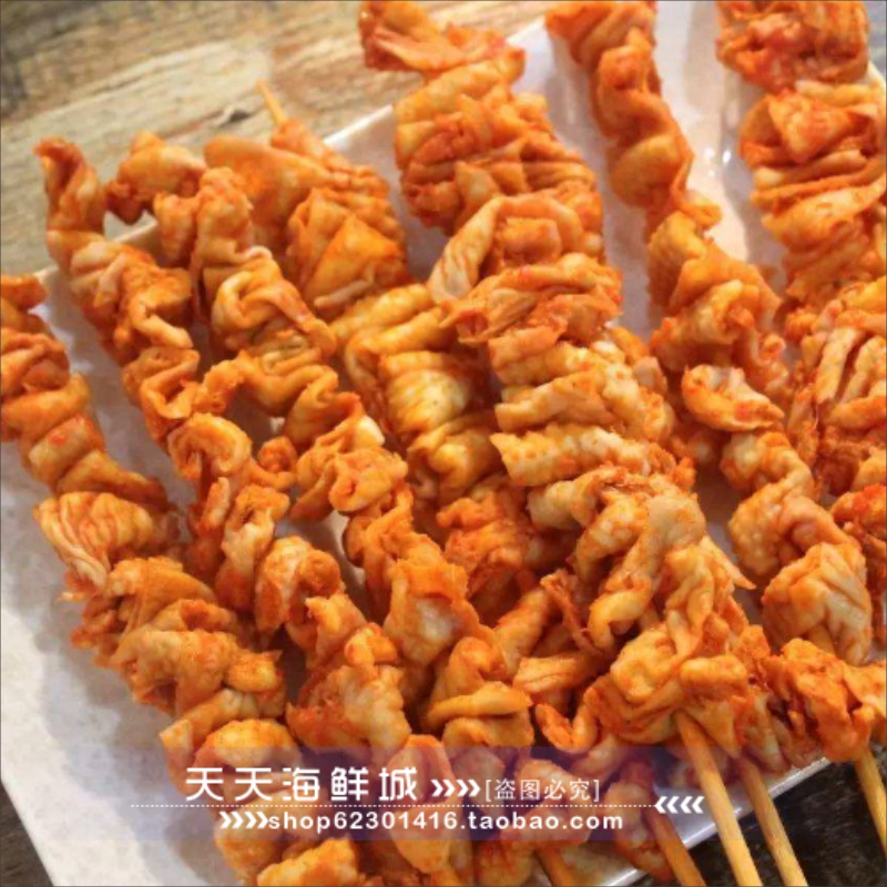 整箱金凤祥和鸡皮串约200串奥尔良鸡皮串腌制鸡腿皮烧烤串串食材-图0