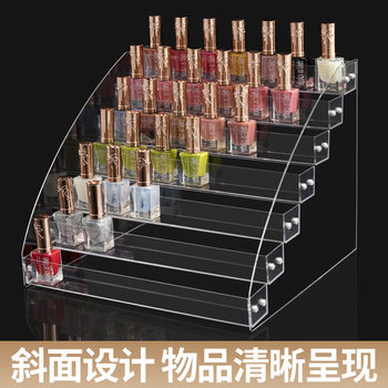 Acrylic nail polish display rack multi-layer plastic transparent nail polish glue storage box nail salon display rack ເຄື່ອງສໍາອາງ rack