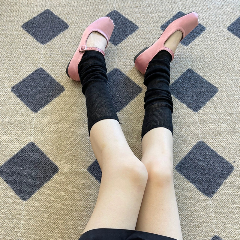 不可思一间秋季新款微透高弹长筒过膝小腿堆堆袜套腿套纯色细条纹,淘宝优惠券,粉丝福利购,淘宝优惠卷