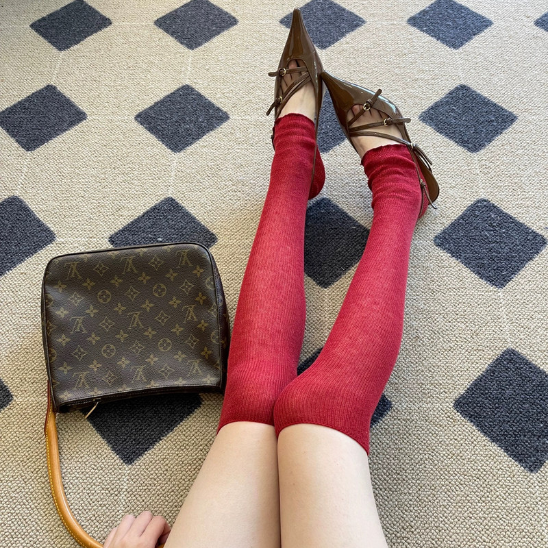 不可思一间秋季新款微透高弹长筒过膝小腿堆堆袜套腿套纯色细条纹,淘宝优惠券,粉丝福利购,淘宝优惠卷