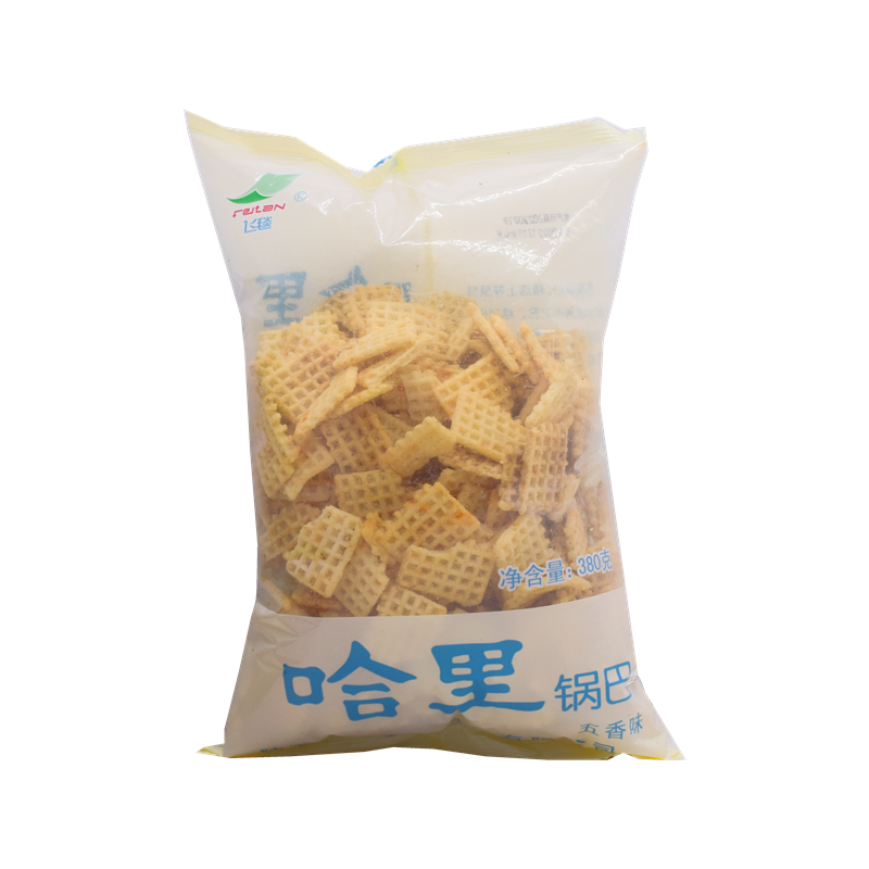 陕西哈里飞毯锅巴豆香麻辣味孜然味380g袋休闲膨化零食品大包装 - 图0