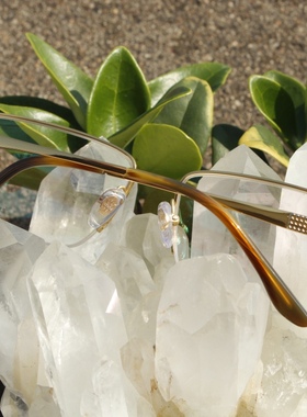 正品高档天然水晶眼镜 石头镜 水晶太阳镜 纯钛镜框 附证书