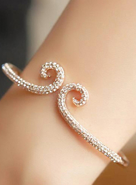 玫瑰金镶钻饰品紧箍咒手镯