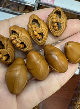 橄榄核雕刻镂空无相佛配饰文玩配饰手串手链配饰DIY创意饰品佛珠