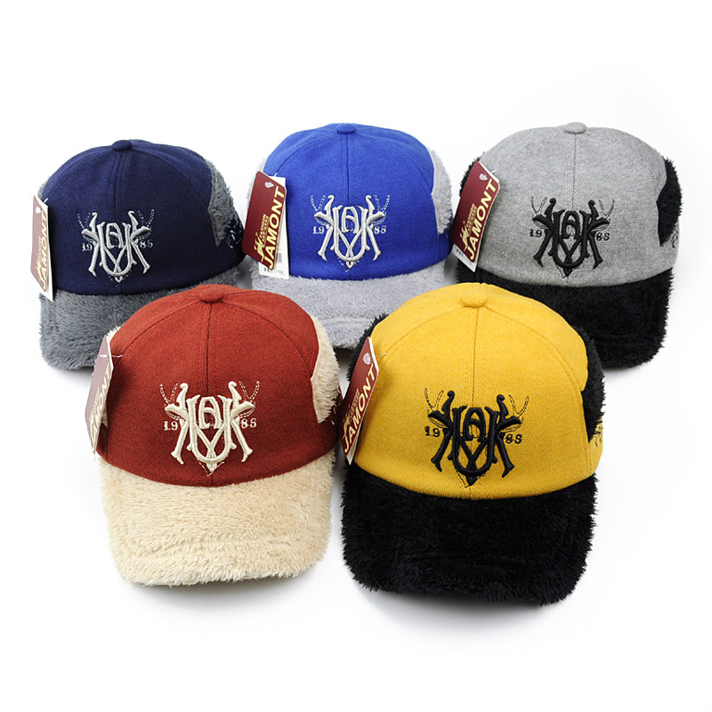 儿童帽子秋冬男童棒球帽韩版女童鸭舌男女宝宝冬季小孩毛绒护耳帽,淘宝优惠券,粉丝福利购,淘宝优惠卷