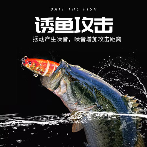 亨嘉多节鱼路亚饵套装姿仿真饵远投沉水鱼鲈鱼翘嘴路亚新入门全套 - 图0