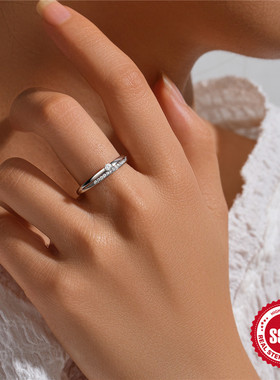 S925纯银戒指女原创设计欧美时尚个性镶钻指环饰品婚礼配饰 Rings