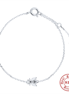 S925纯银INS风蜜蜂手链 欧美热销时尚简约几何创意款迷你蜜蜂手链