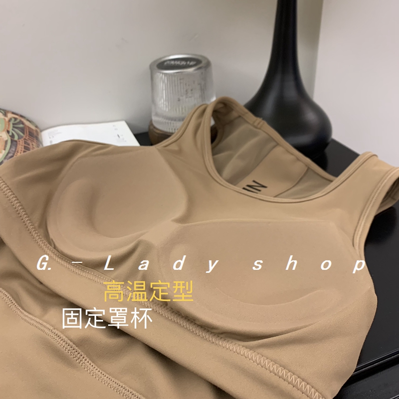 Mesh-back 后背网纱 logo设计 固定罩杯运动背心 - 图0