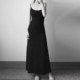 ສີດໍາ modal suspender dress ແບບວັນພັກຍາວ