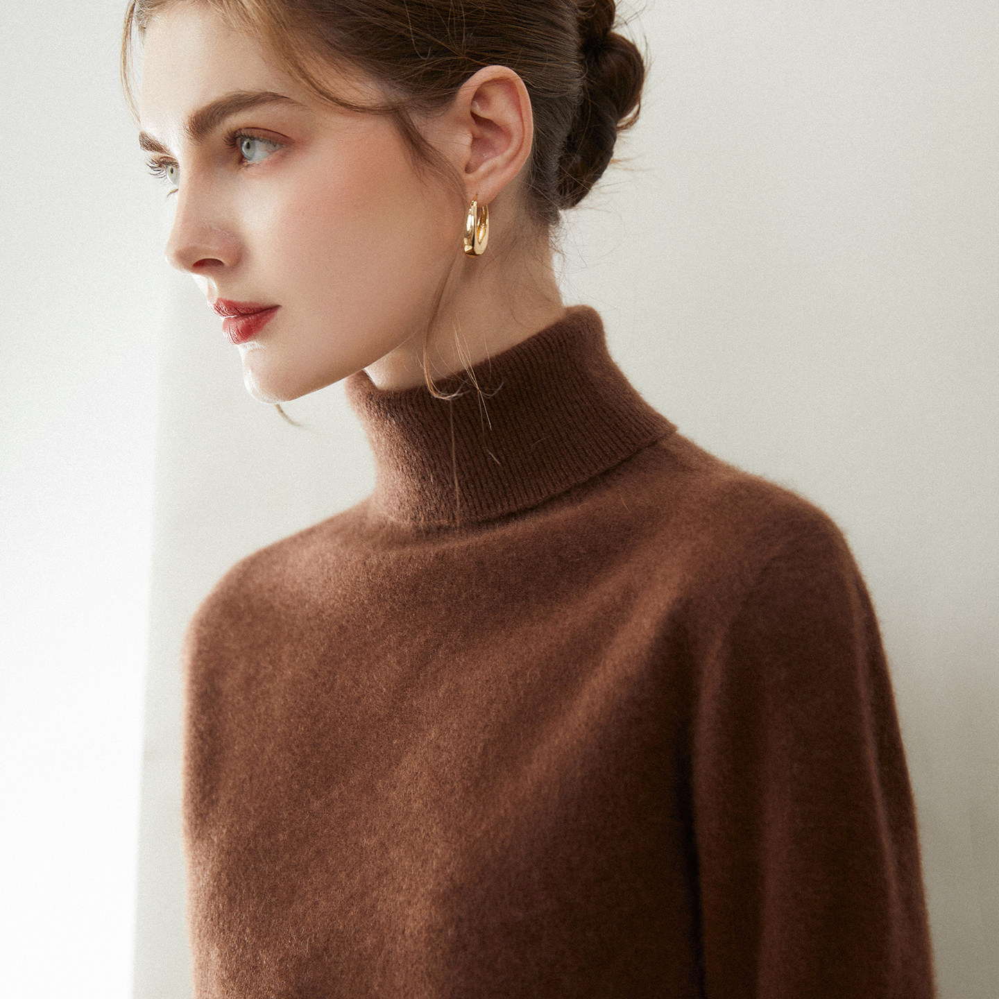 康赛妮~纯山羊绒衫女高领2025秋冬季新款针织打底衫毛衣内搭,淘宝优惠券,粉丝福利购,淘宝优惠卷