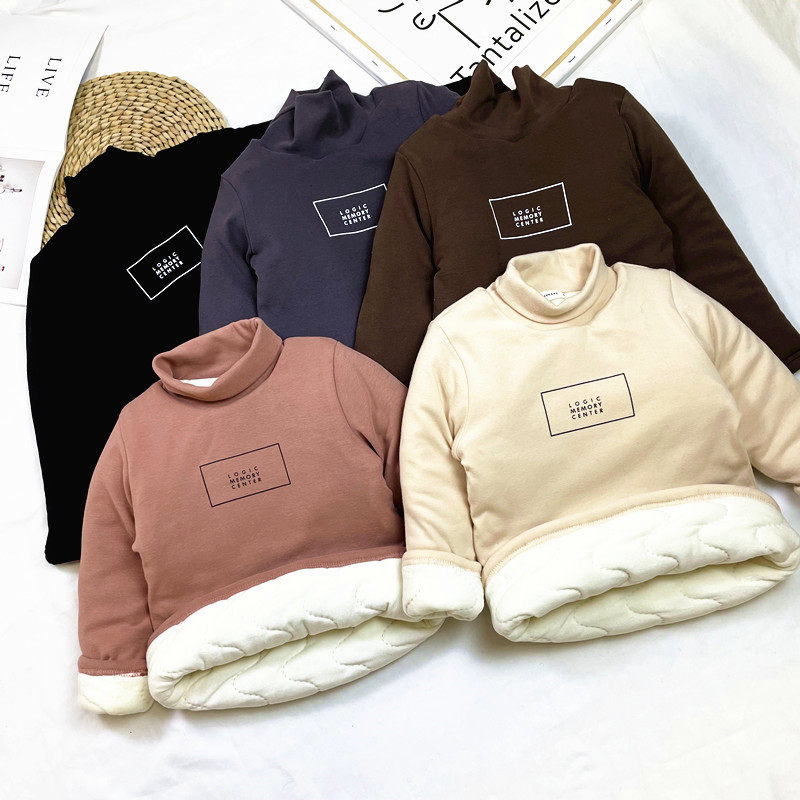 儿童加绒加厚打底衫男女童加棉三层中大童冬季装长袖高领保暖上衣,淘宝优惠券,粉丝福利购,淘宝优惠卷