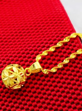 沙金光面珠子越南久不掉色项链