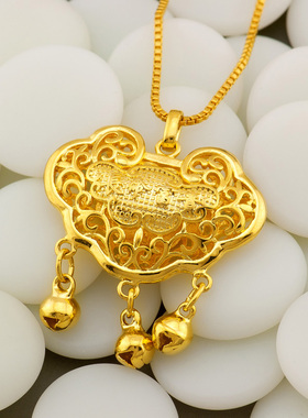 越南沙金爱心小动物项链百搭坠子