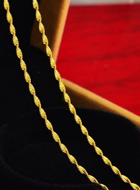 越南沙金水波链桃心戒指礼品坠子