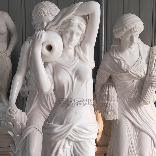 西方人物雕塑大理石汉白玉石雕美女雕像广场园林喷泉摆件欧式人像 - 图2
