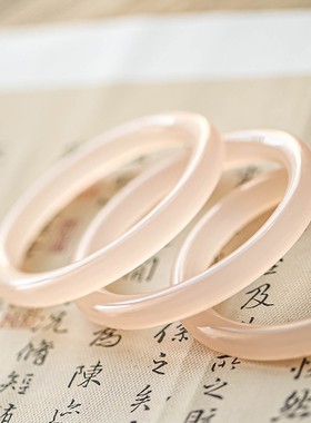 西柚粉｜源以笙天然玉镯少女款