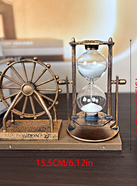 I0332 创意学生礼物复古摩天轮流沙沙漏摆件 家居装饰摆件工艺品
