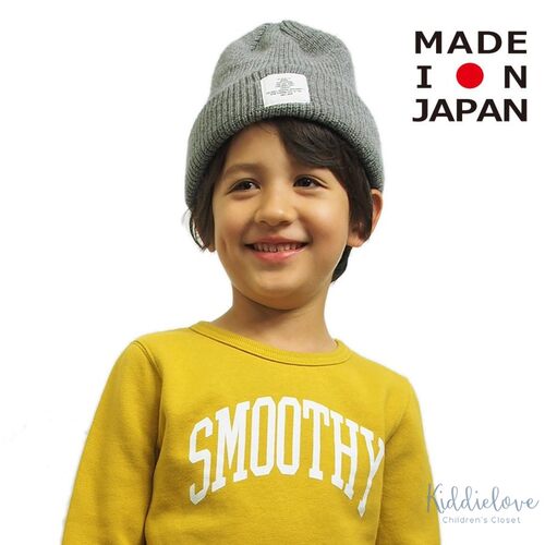 Kiddielove 日本代购 童装 SMOOTHY 日本制纯色饱和秋冬毛线帽 - 图0