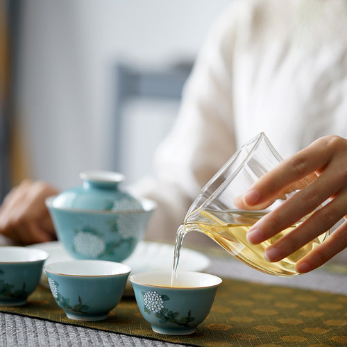 谈得来 高硼硅耐热玻璃六方公道杯 分茶器功夫茶具 茶道零配 新品 - 图1