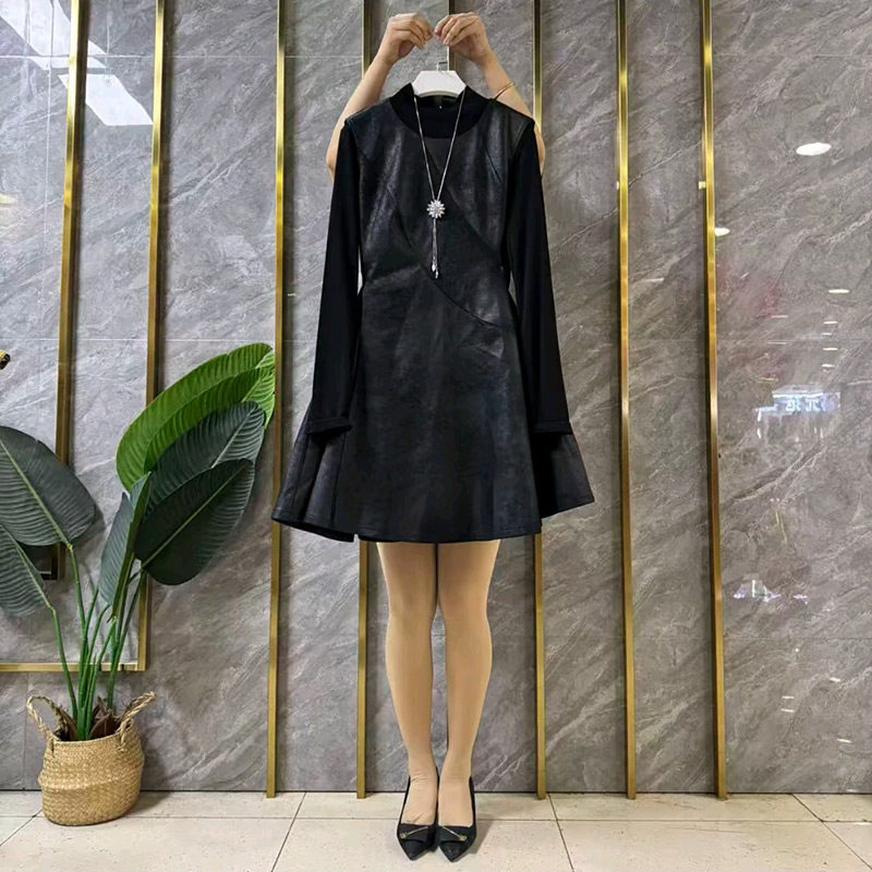 胖妹妹大码女装设计感气质马甲裙半高领打底衫套装新款时尚两件套,淘宝优惠券,粉丝福利购,淘宝优惠卷