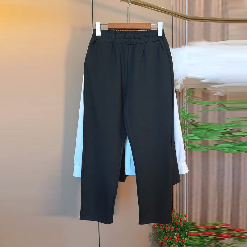 2025早秋新款大码女装胖mm欧货时尚气质显瘦马甲打底衫裤子三件套,淘宝优惠券,粉丝福利购,淘宝优惠卷