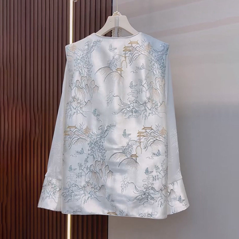 胖妹妹2025春季新款大码女装新中式国潮国风复古马甲打底衫两件套,淘宝优惠券,粉丝福利购,淘宝优惠卷