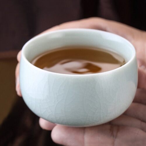 廷怀窑汝瓷茶杯主人杯汝窑陶瓷功夫品茗杯单杯汝州开片禅定 - 图2