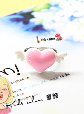 韩国发饰品儿童青蛙可调节指环