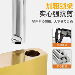锁门挂锁仿铜老式门锁家用锁头外通开通用锁子宿舍柜子小锁带钥匙