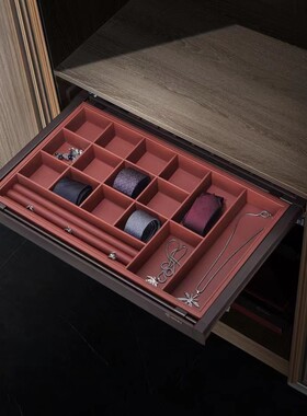 衣橱裤架抽拉侧装首饰盒衣物篮