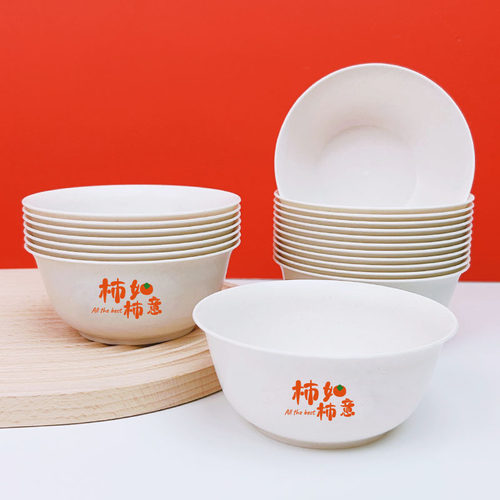 稻壳一次性饭碗餐具食品级加大加厚家用耐高温结婚大野餐户外过年 - 图2