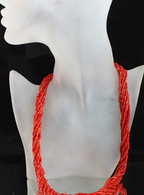 西洋古董珠宝首饰海外进口二手回流红红火火红色宝石项链