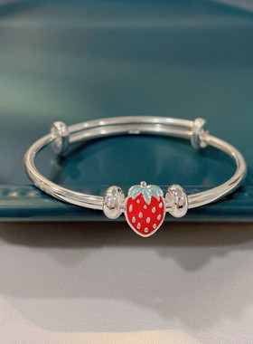 香港正生9999纯银手镯中童礼物