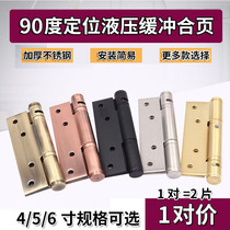 Invisible door hinge hydraulic buffer automatic closing hinge back to spring damping dark door page positioning behind closed door