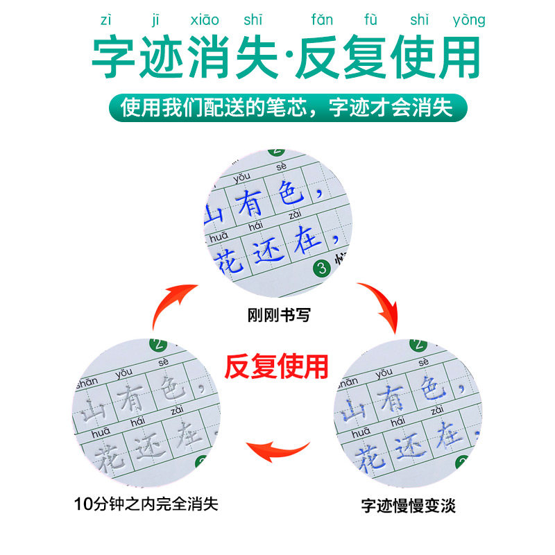 控笔训练字帖儿童幼儿园学前班笔顺幼小衔接一年级初学者凹凸字贴