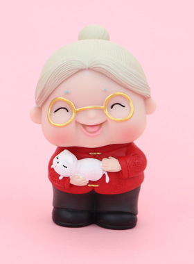 创意可爱老头老太烘焙蛋糕摆件恩爱夫妻生日白头偕老装饰新婚礼物