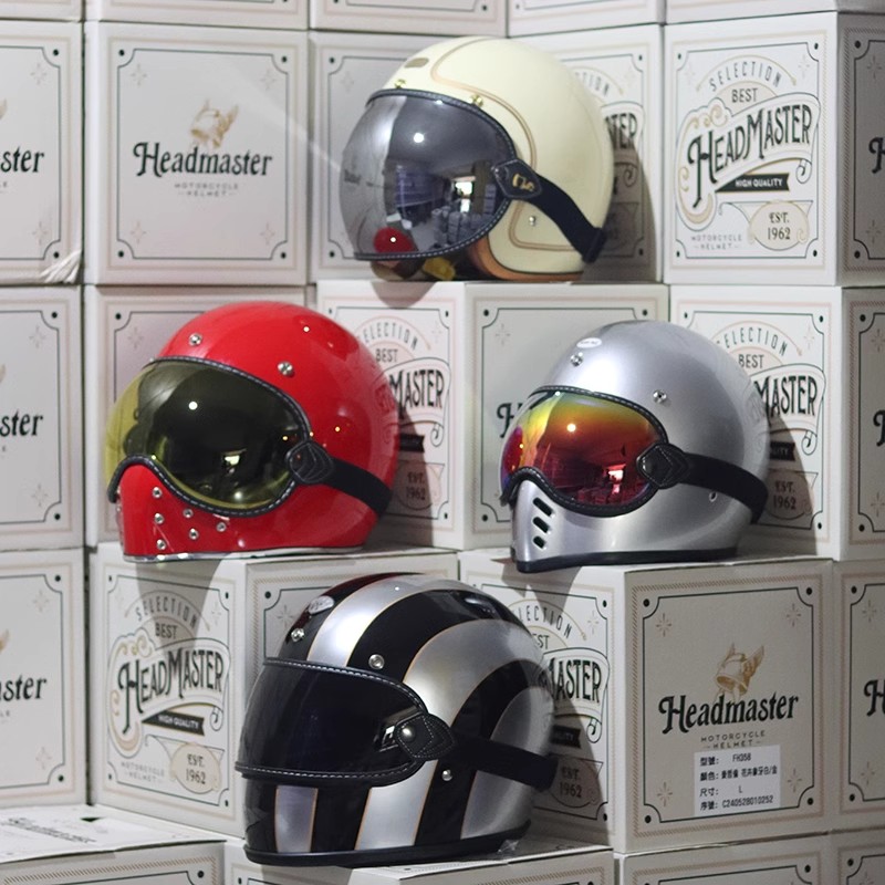 bornfree全盔小盔体AMZ山地盔str刀锋头盔绑带式防风遮阳镜片面罩 - 图0