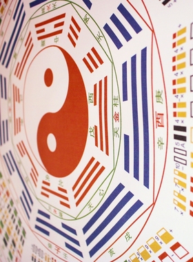 邵伟华吉祥八卦图书房中式挂轴画