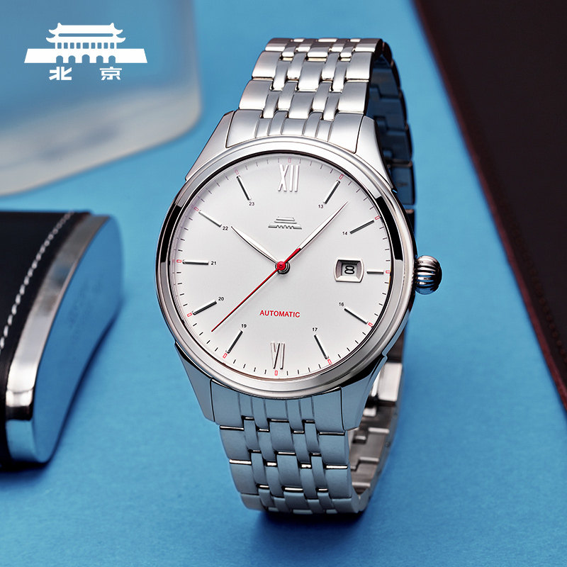 北京手表男士自动机械表时尚简约红色秒针男士全自动防水手表男款 北京手表男士自动机械表时尚简约红色秒针男士全自动防水手表男款