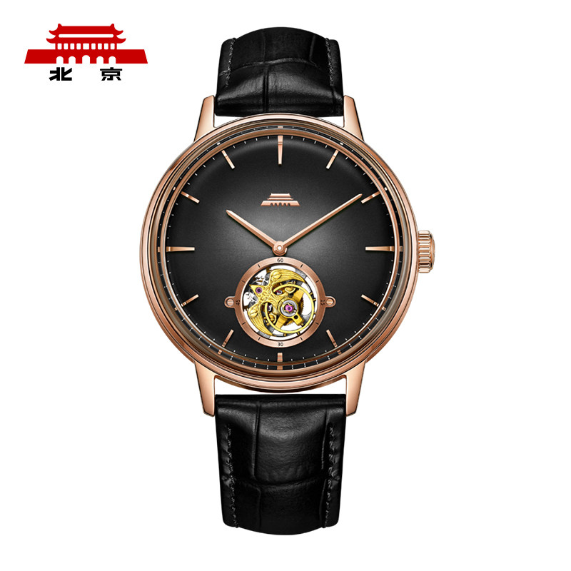 北京手表官方正品色彩陀飞轮手动机械表防水限量高端礼物男士腕表