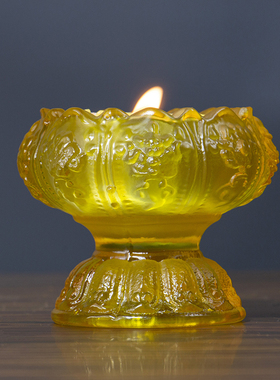 玻璃佛供灯家用八吉祥