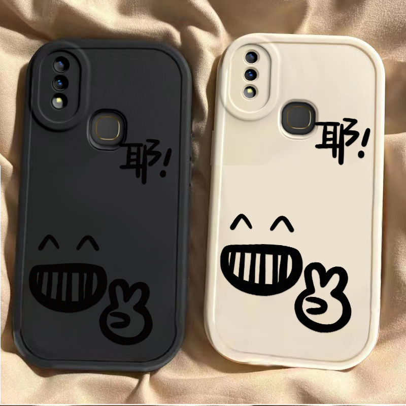 适用于vivoy85壳新款Y85a全包防摔保护套vivi丫85软硅胶外壳磨砂vovoy可爱卡通女男网红情侣创意加钢化膜 - 图2